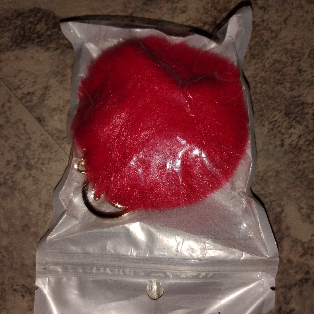 Red Fur Keychain